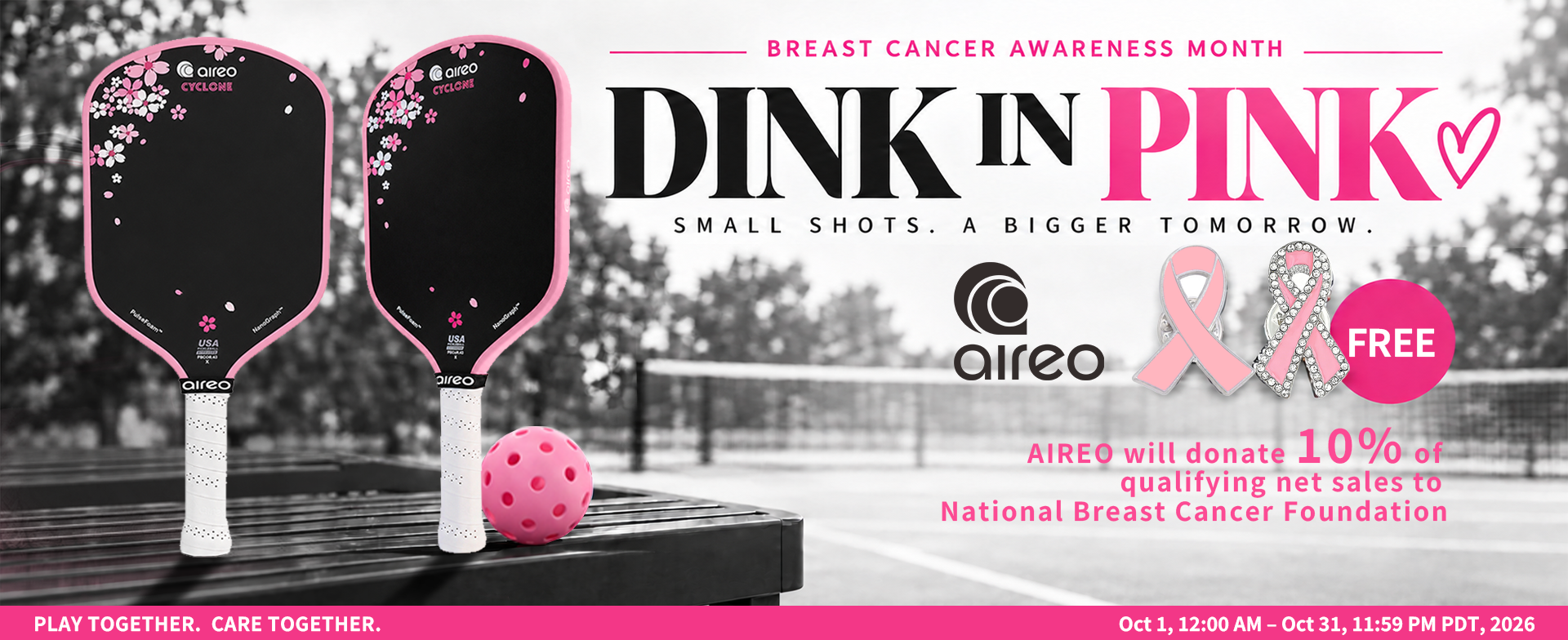 AIREO × DINK IN PINK — Breast Cancer Awareness Month: Small Shots. A Bigger Tomorrow.